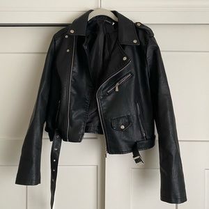 Faux Leather Biker Jacket
